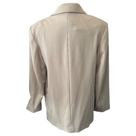 New H&M Loose Fit Tan Blazer Jacket Double Button  M - Picture 5 of 9